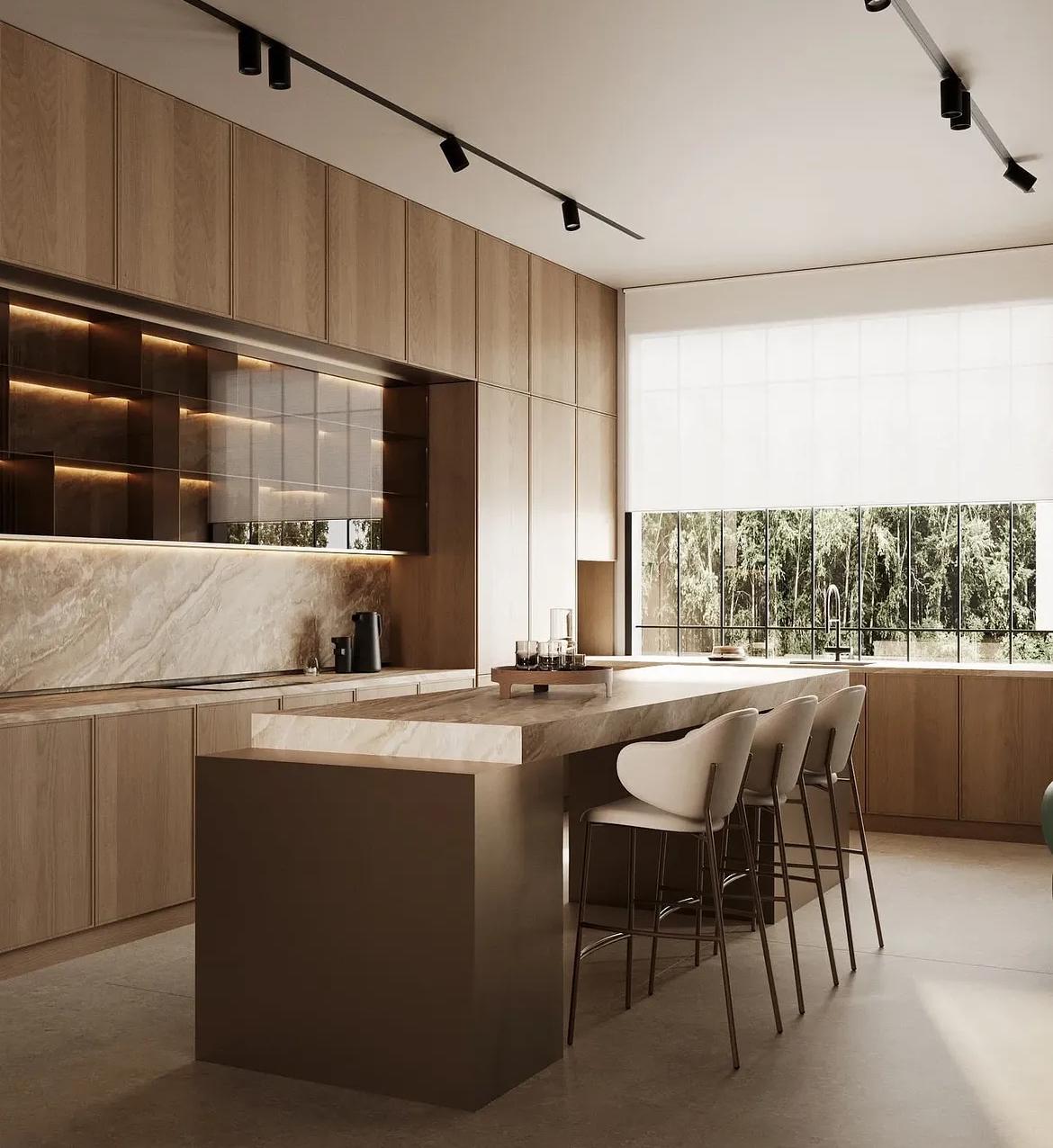 Projeto de cozinha gourmet reformada com design moderno