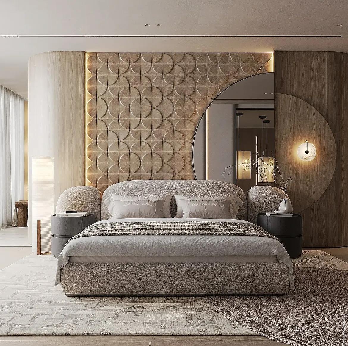 Quarto e suíte reformada com design minimalista